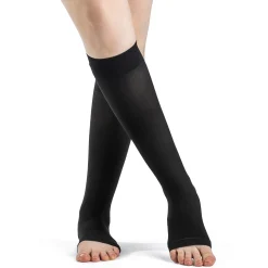 Dynaven Opaque Knee High 20-30 mmHg, Open Toe w/ Silicone Top