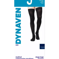 Dynaven Opaque Men's Thigh High 30-40 mmHg