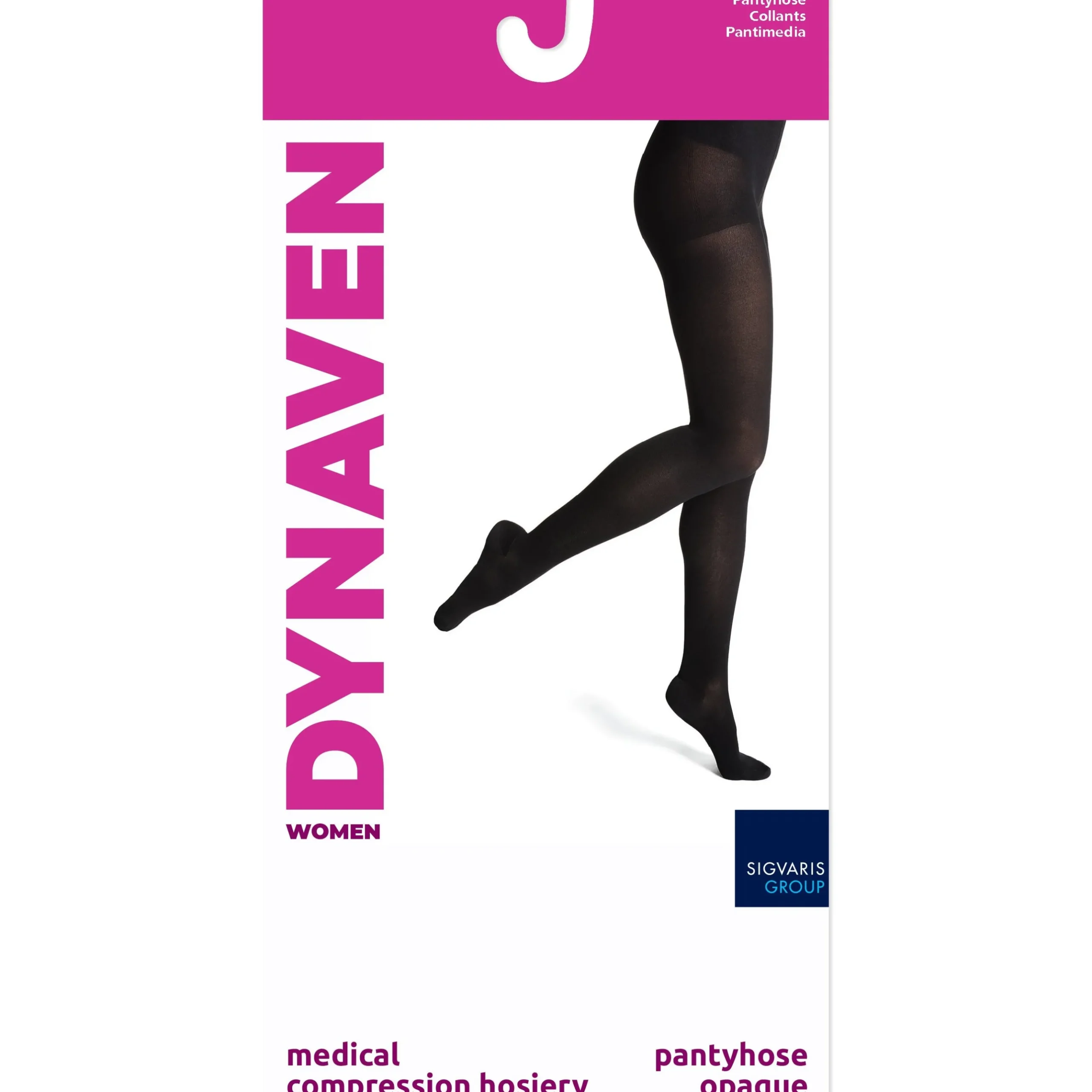 Dynaven Opaque Pantyhose 30-40 mmHg, Open Toe