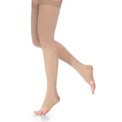 Dynaven Opaque Thigh High 20-30 mmHg, Open Toe