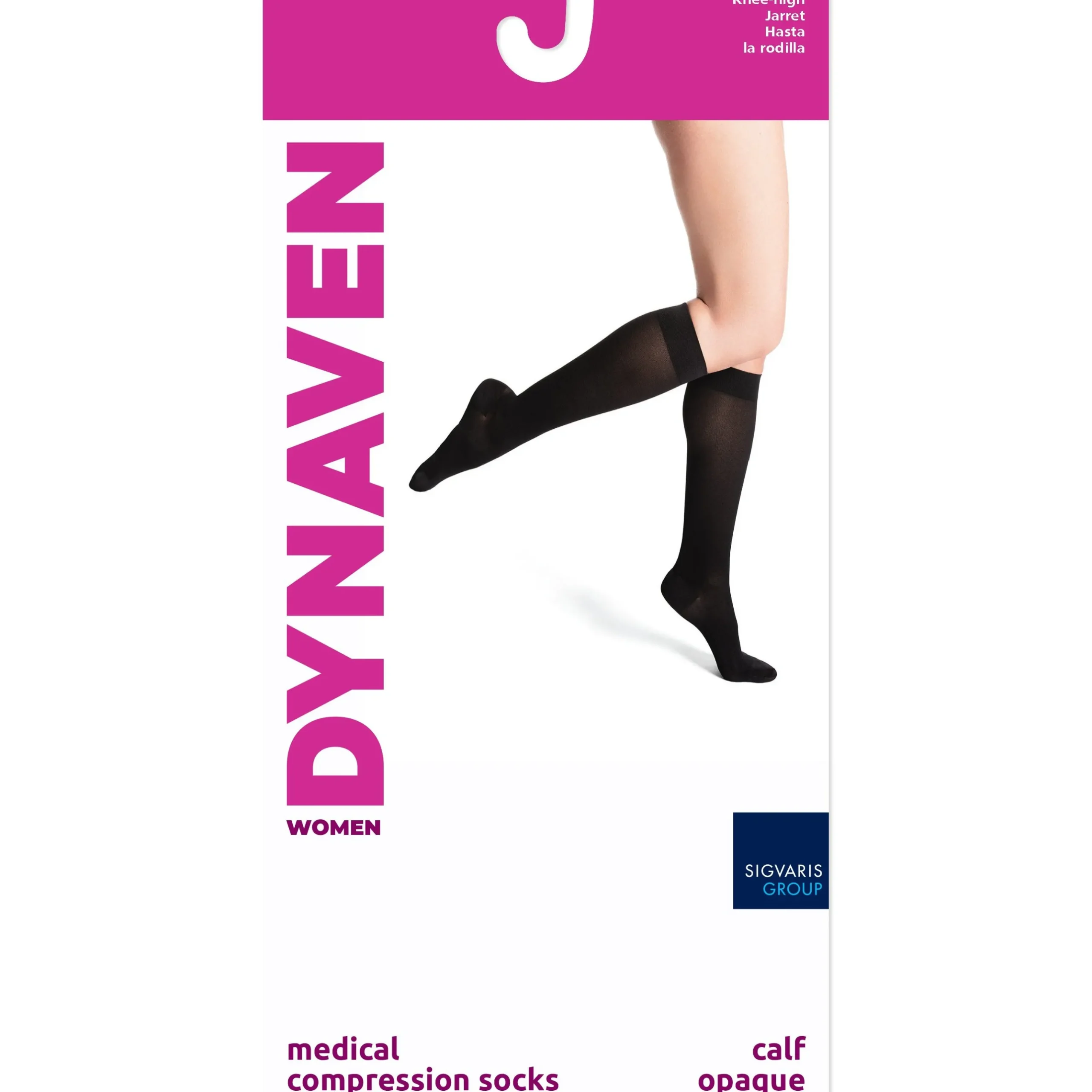 Dynaven Opaque Women's Knee High 15-20 mmHg