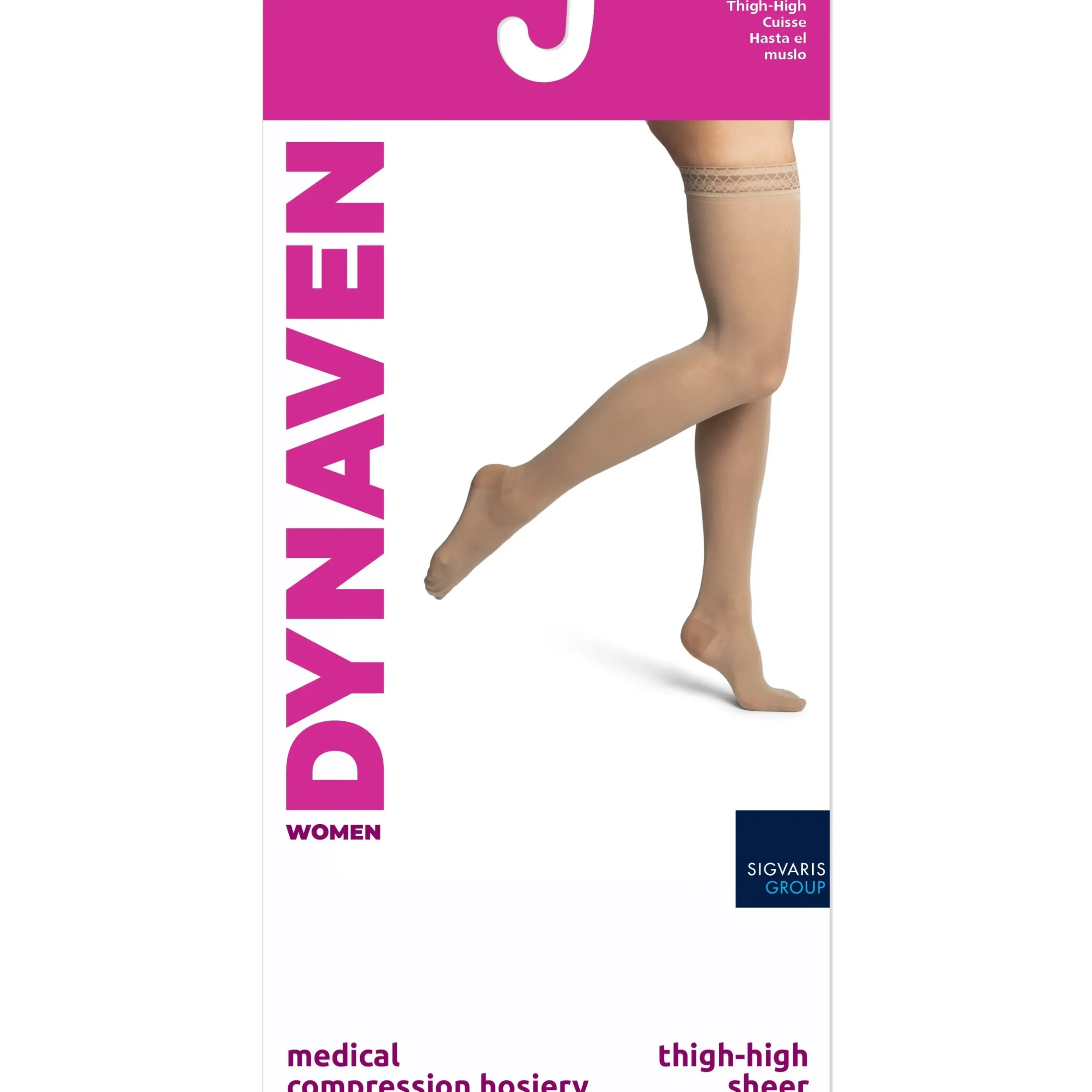 Dynaven Sheer Women's Thigh High 15-20 mmHg