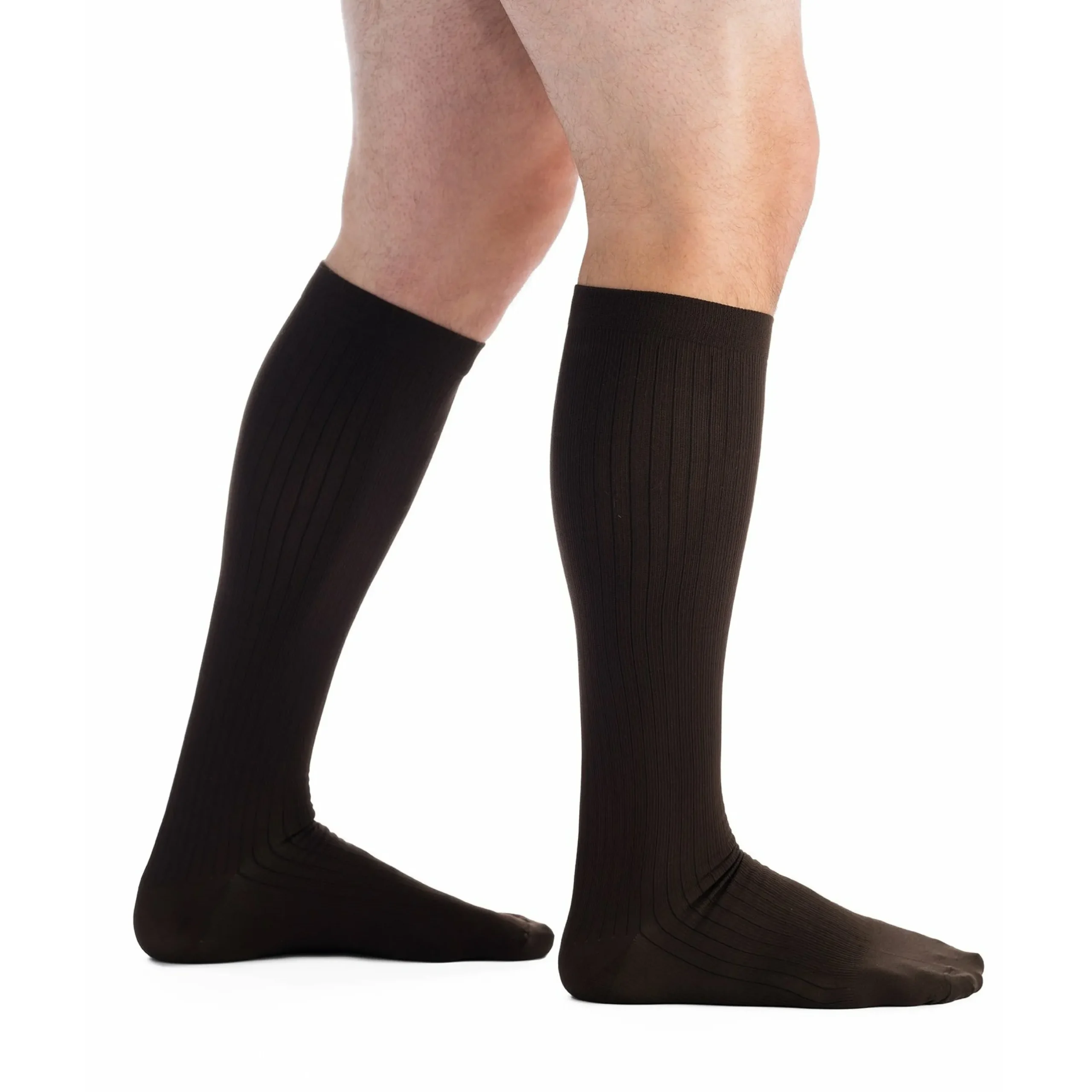 EvoNation Men's Classic Ribbed 8-15 mmHg Knee High