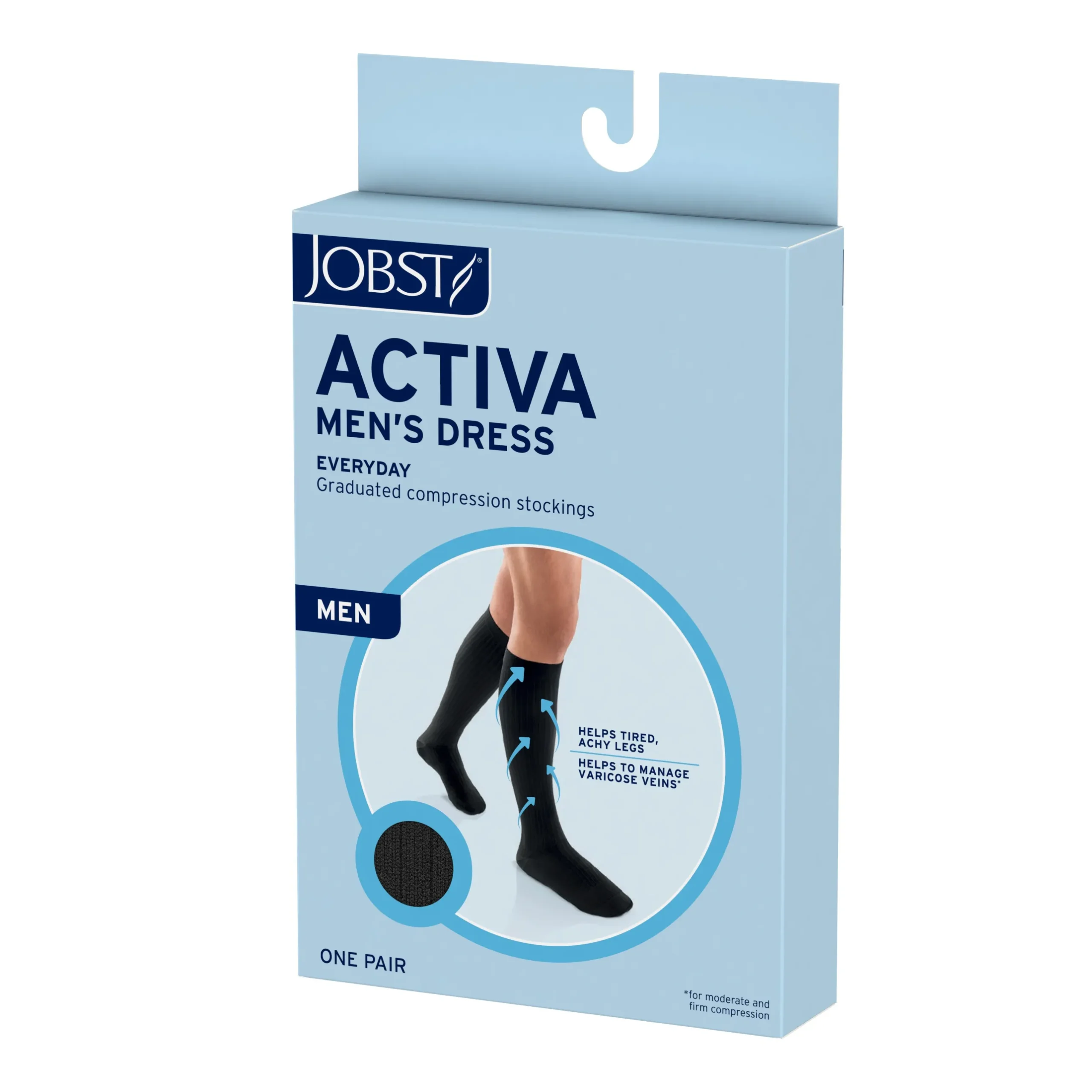 JOBST® ACTIVA Men's Dress Knee High 15-20 mmHg