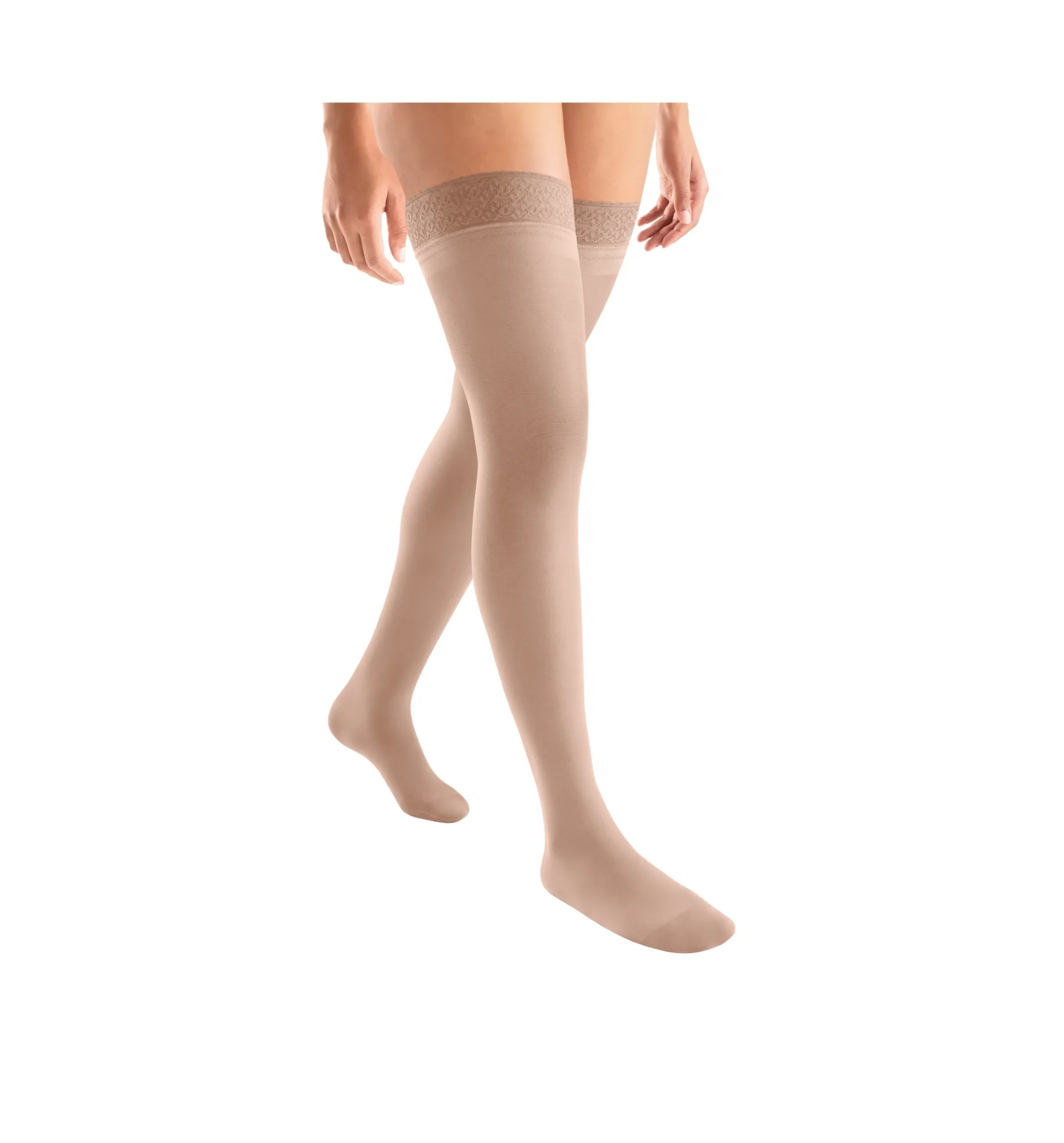 JOBST® ACTIVA Sheer Thigh High 8-15 mmHg w/ Silicone Lace Band
