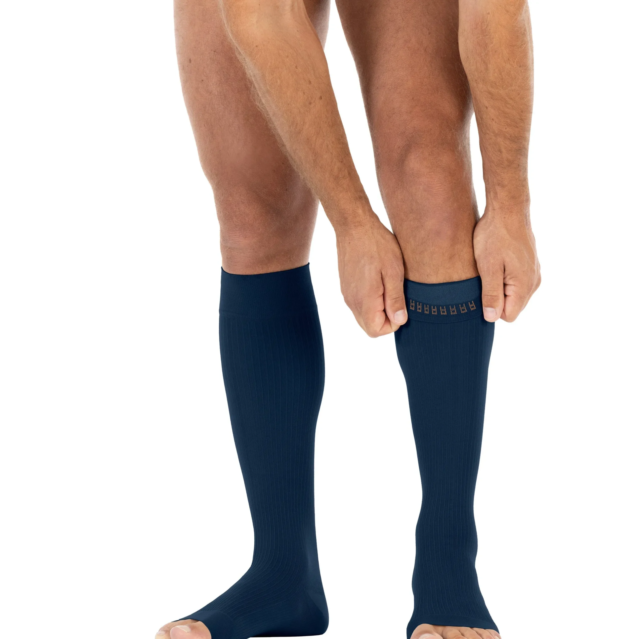 JOBST® forMen Knee High w/ SoftFit Band 20-30 mmHg, Open Toe