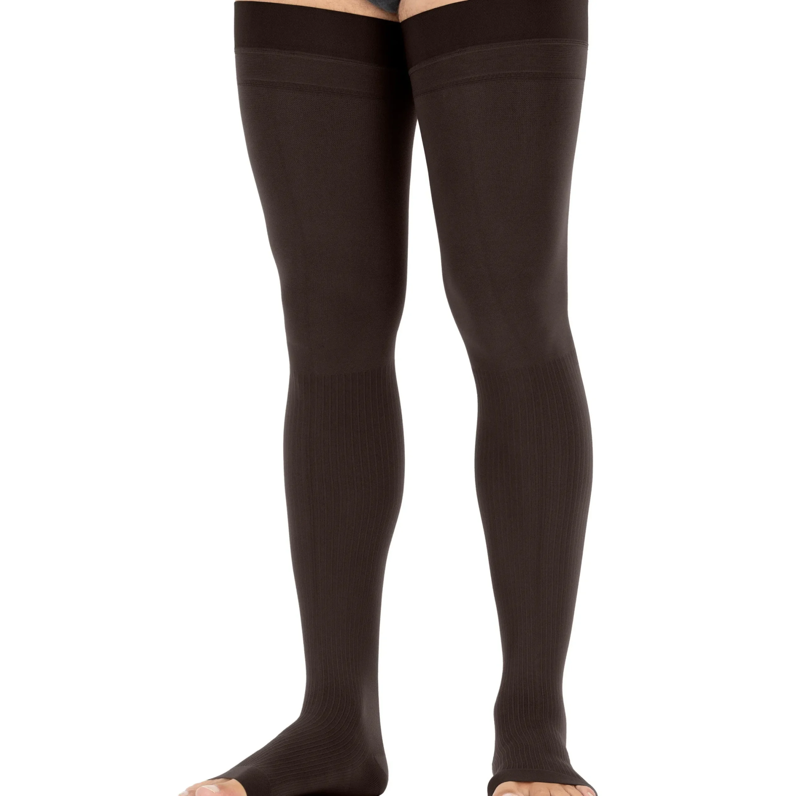 JOBST® forMen Thigh High w/ Micro Dotted Band 15-20 mmHg, Open Toe