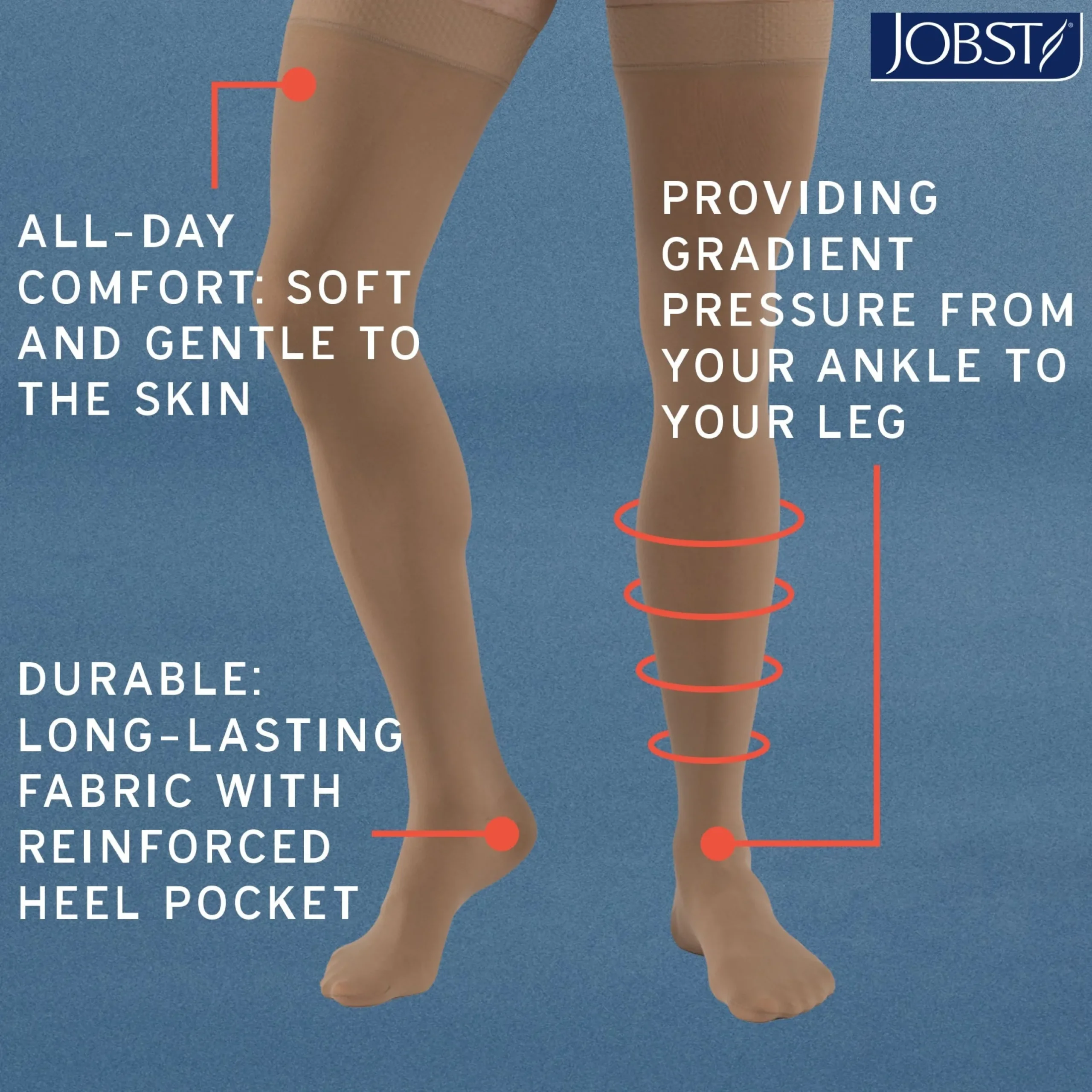 JOBST® Relief Knee High 15-20 mmHg, Open Toe