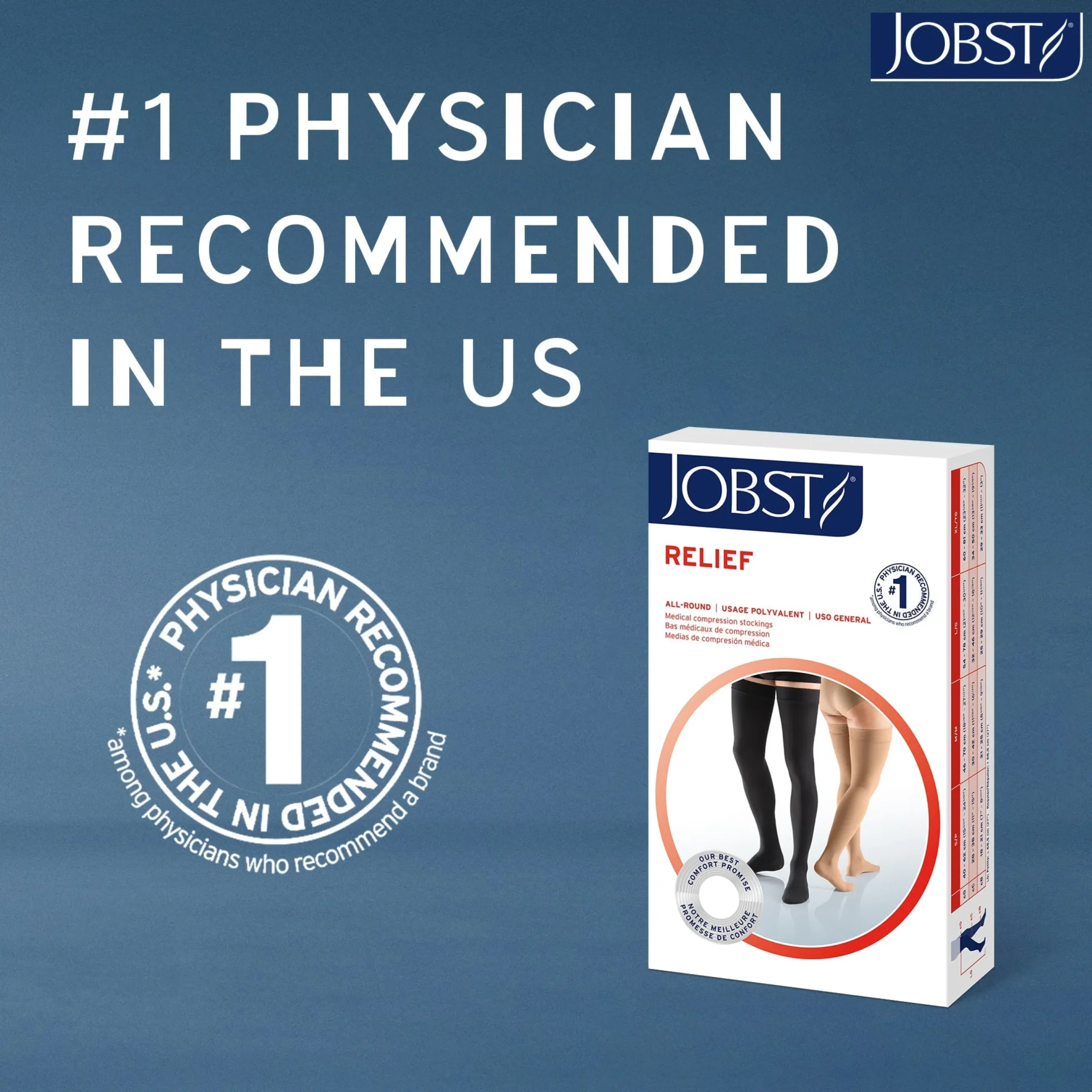 JOBST® Relief Single Leg Chap 30-40 mmHg, Open Toe
