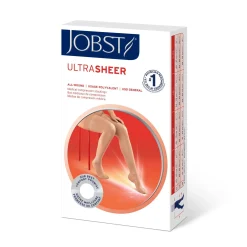 JOBST® UltraSheer Women's Thigh High 15-20 mmHg w/ Silicone Dot Top Band, Open Toe