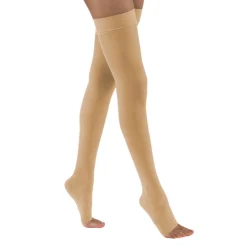 JOBST® UltraSheer Women's Thigh High 20-30 mmHg w/ Silicone Dotted Top Band, Open Toe