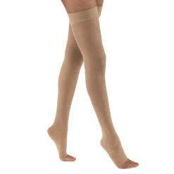 JOBST® UltraSheer Women's Thigh High 20-30 mmHg w/ Silicone Dotted Top Band, Open Toe