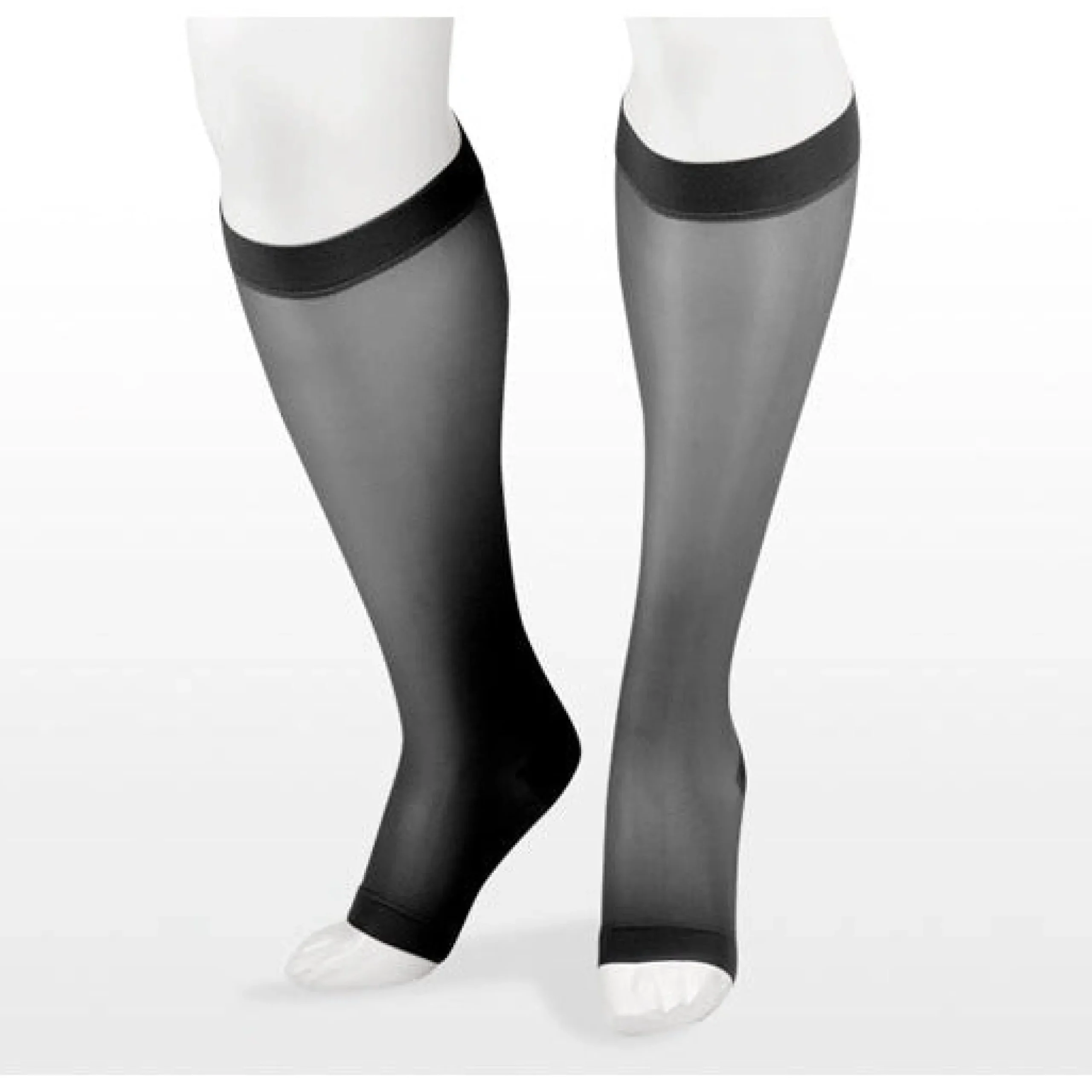 Juzo Naturally Sheer Knee High 15-20 mmhg, Open Toe