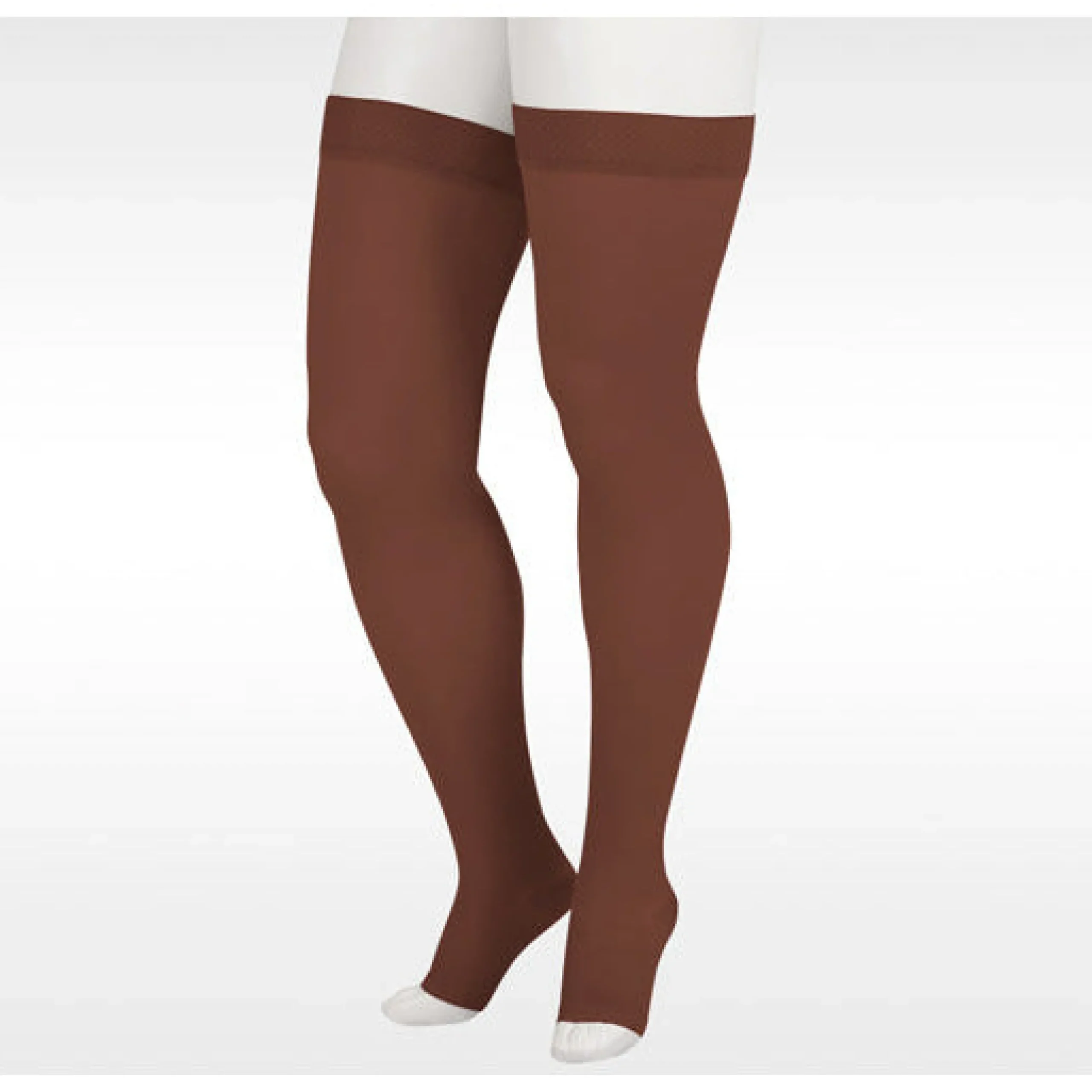 Juzo Soft Thigh High 15-20 mmHg w/ Silicone Band, Open Toe
