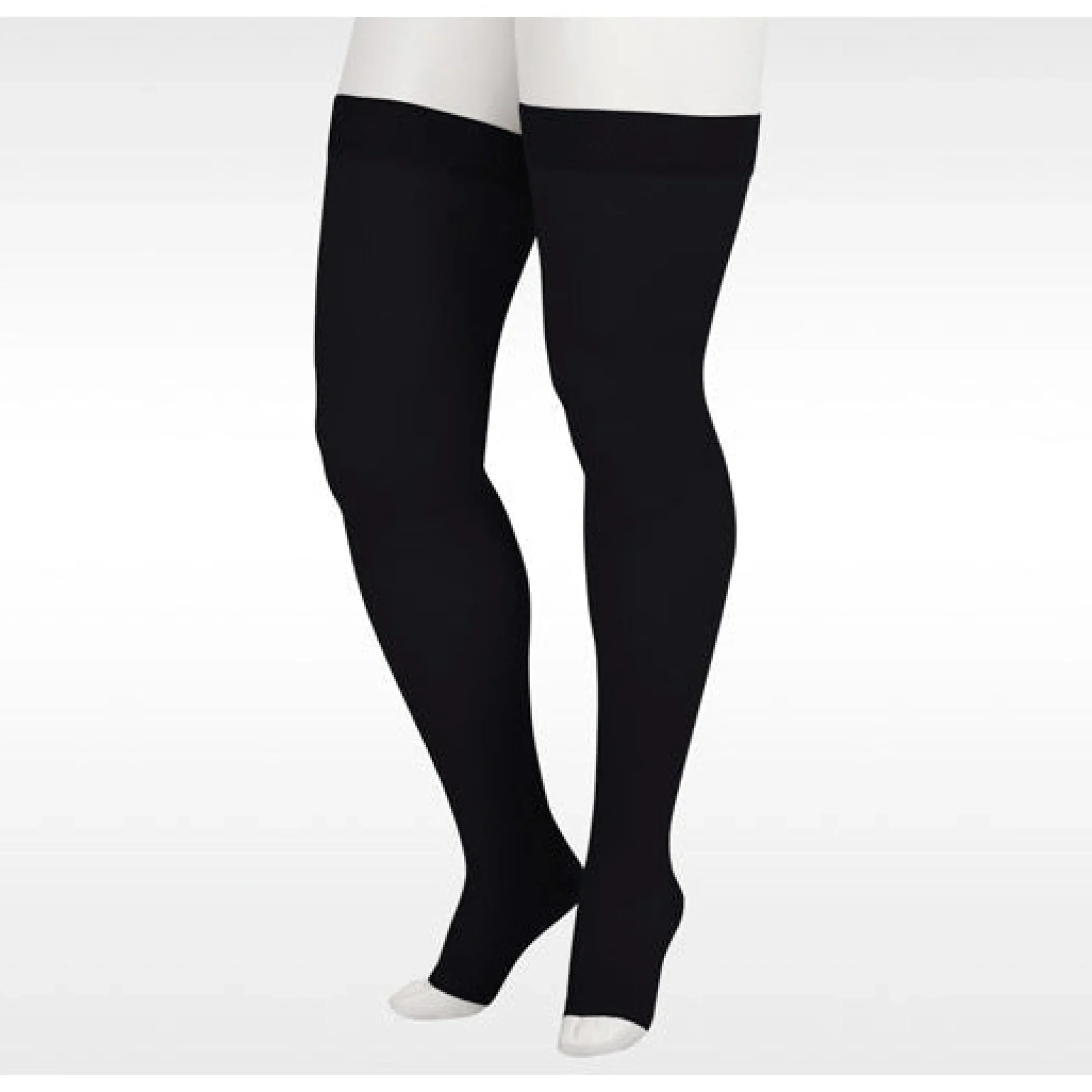 Juzo Soft Thigh High 15-20 mmHg w/ Silicone Band, Open Toe