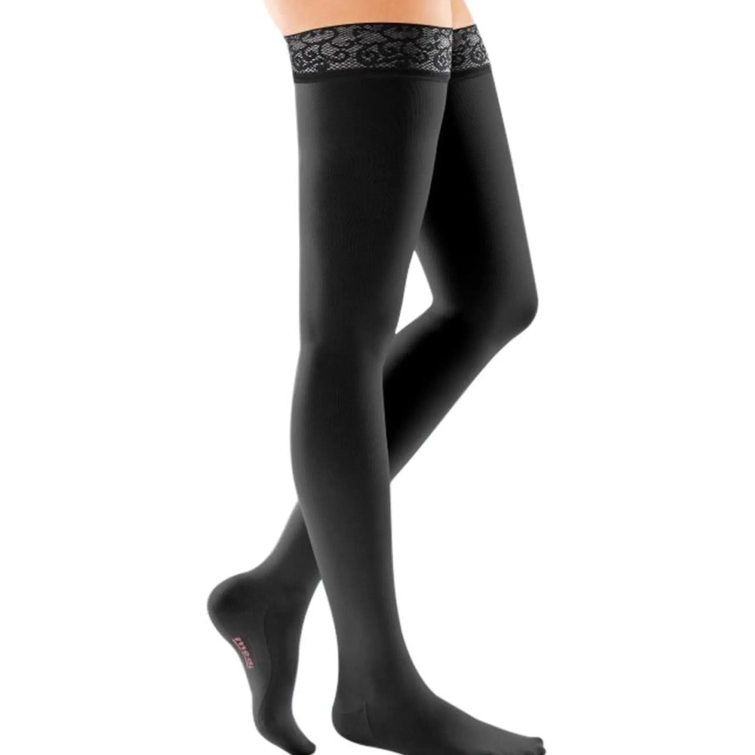 Mediven Comfort Thigh High 15-20 mmHg w/ Lace Silicone Top Band