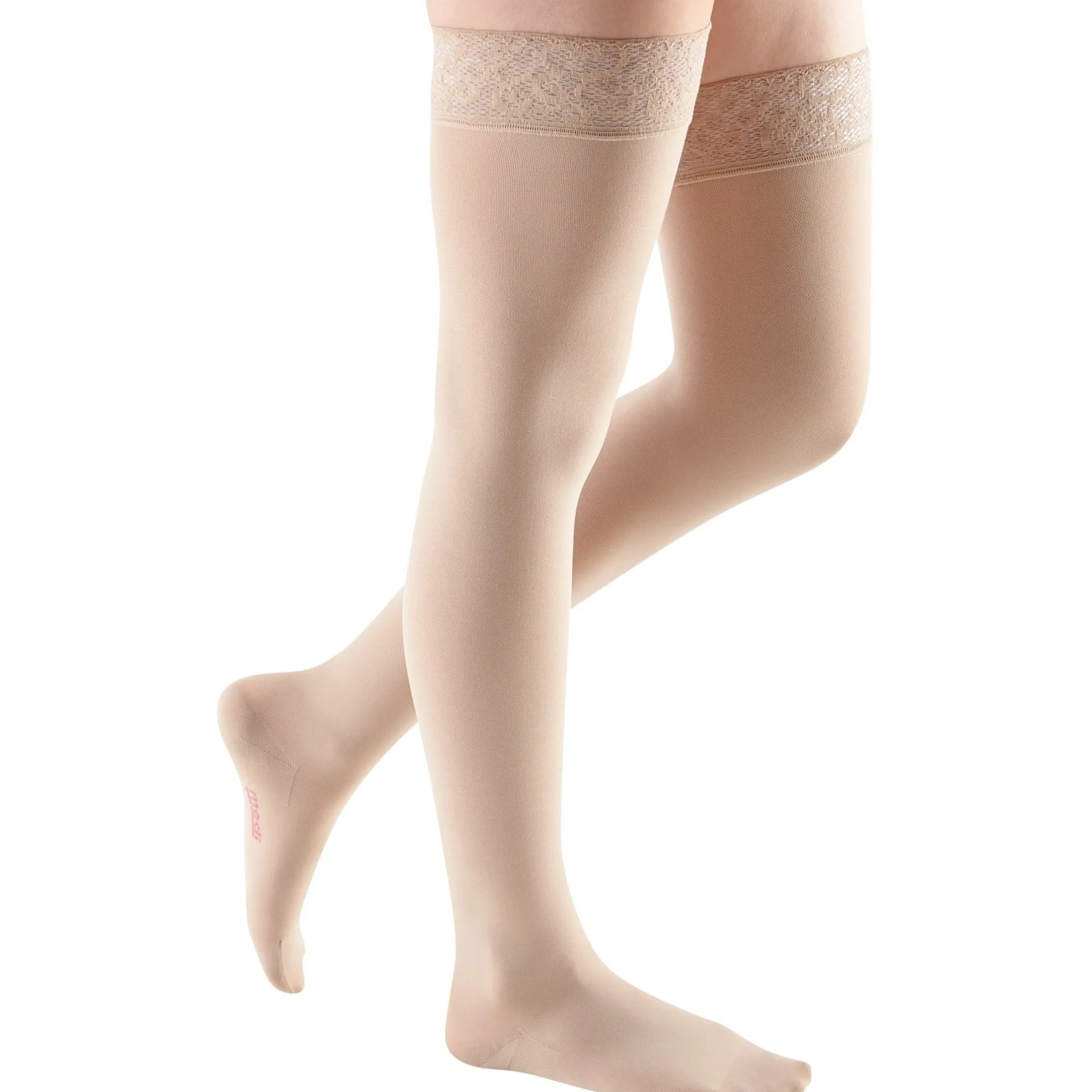 Mediven Comfort Thigh High 20-30 mmHg w/ Lace Silicone Top Band