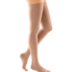 Mediven Forte Thigh High 30-40 mmHg, Open Toe w/ Silicone Top Band