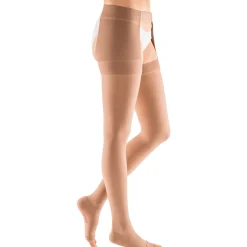 Mediven Plus Thigh High 30-40 mmHg, Open Toe w/ Waist Attachment