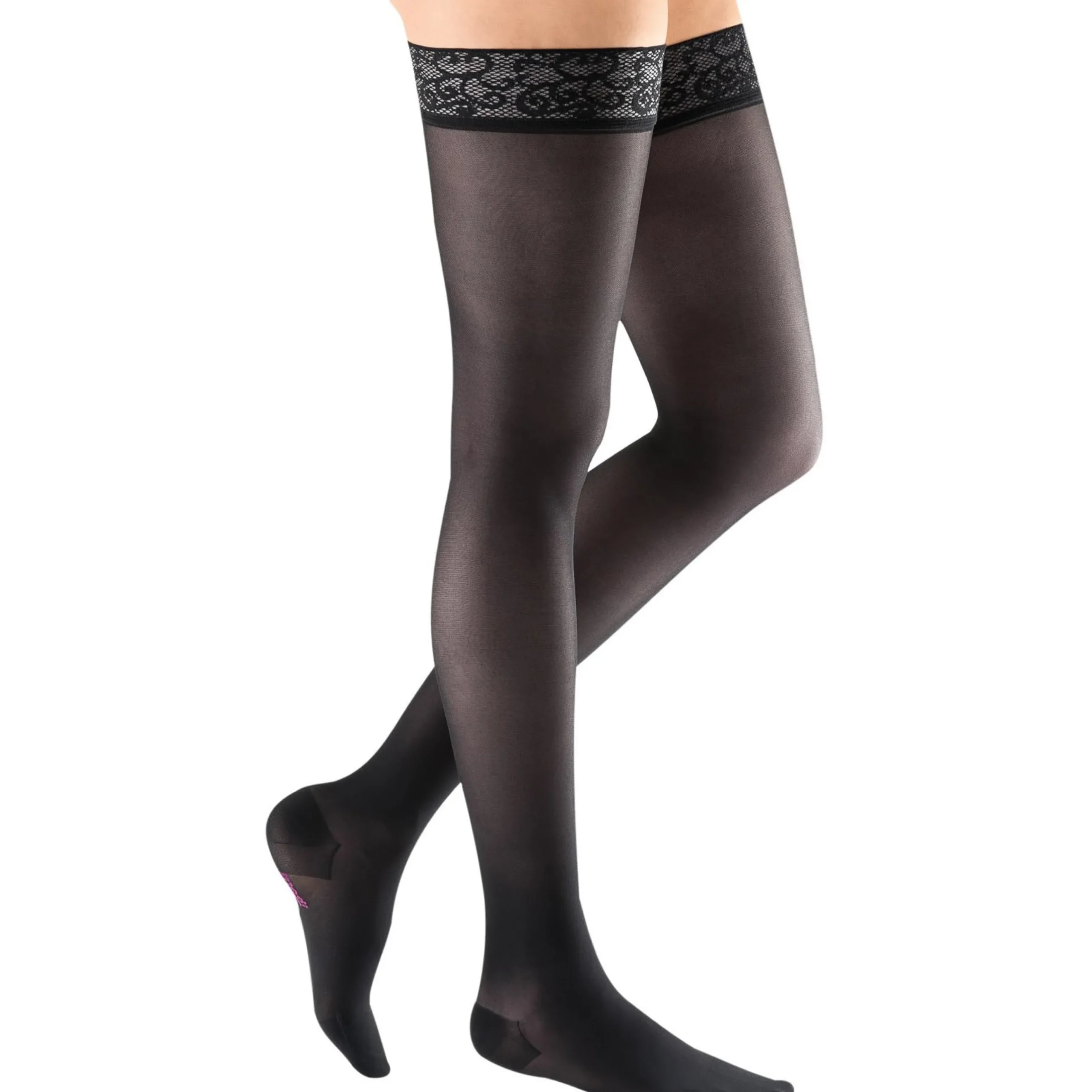 Mediven Sheer & Soft Women's Thigh High 15-20 mmHg w/ Lace Top Band