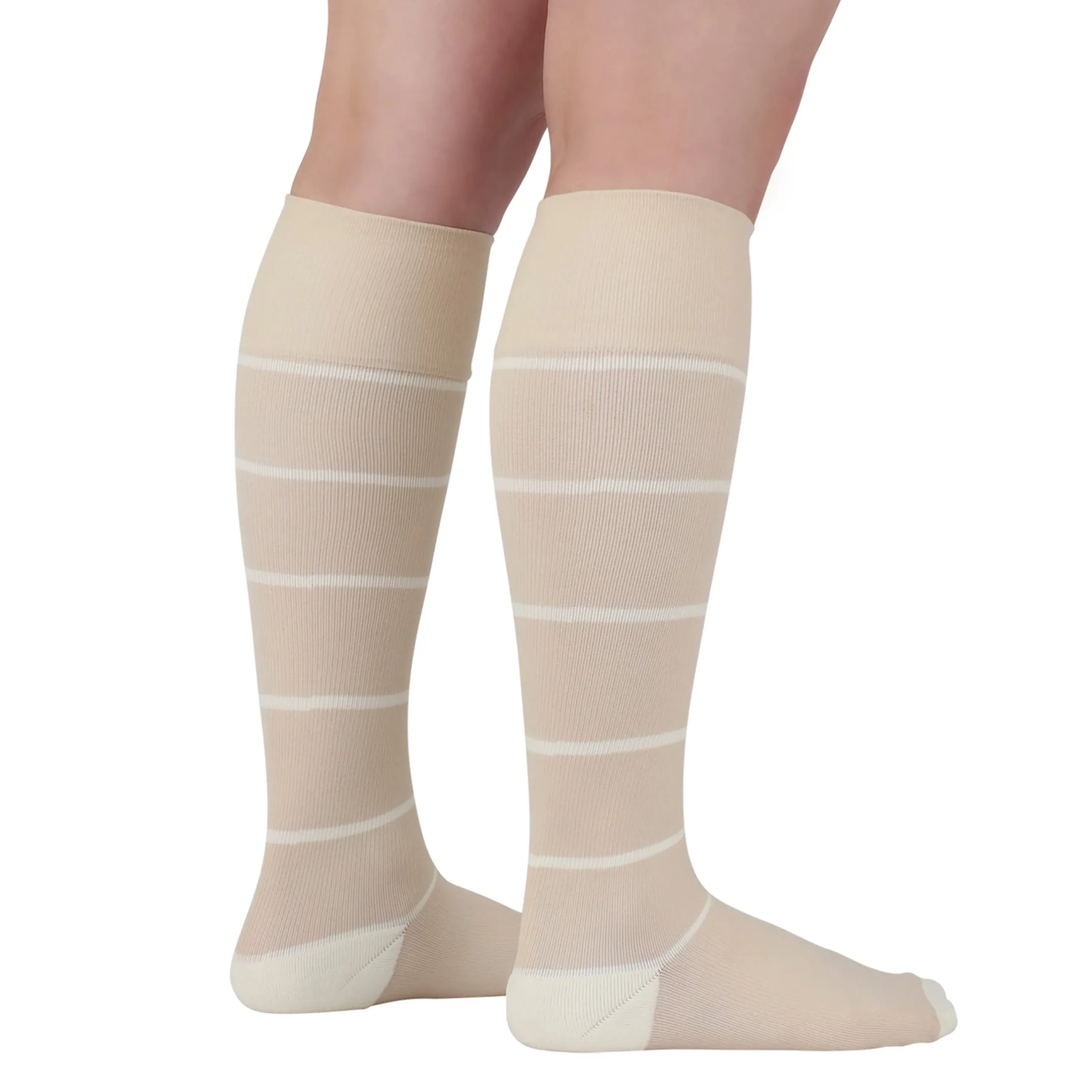 Rejuva® Broad Stripe Knee High, 15-20 mmHg