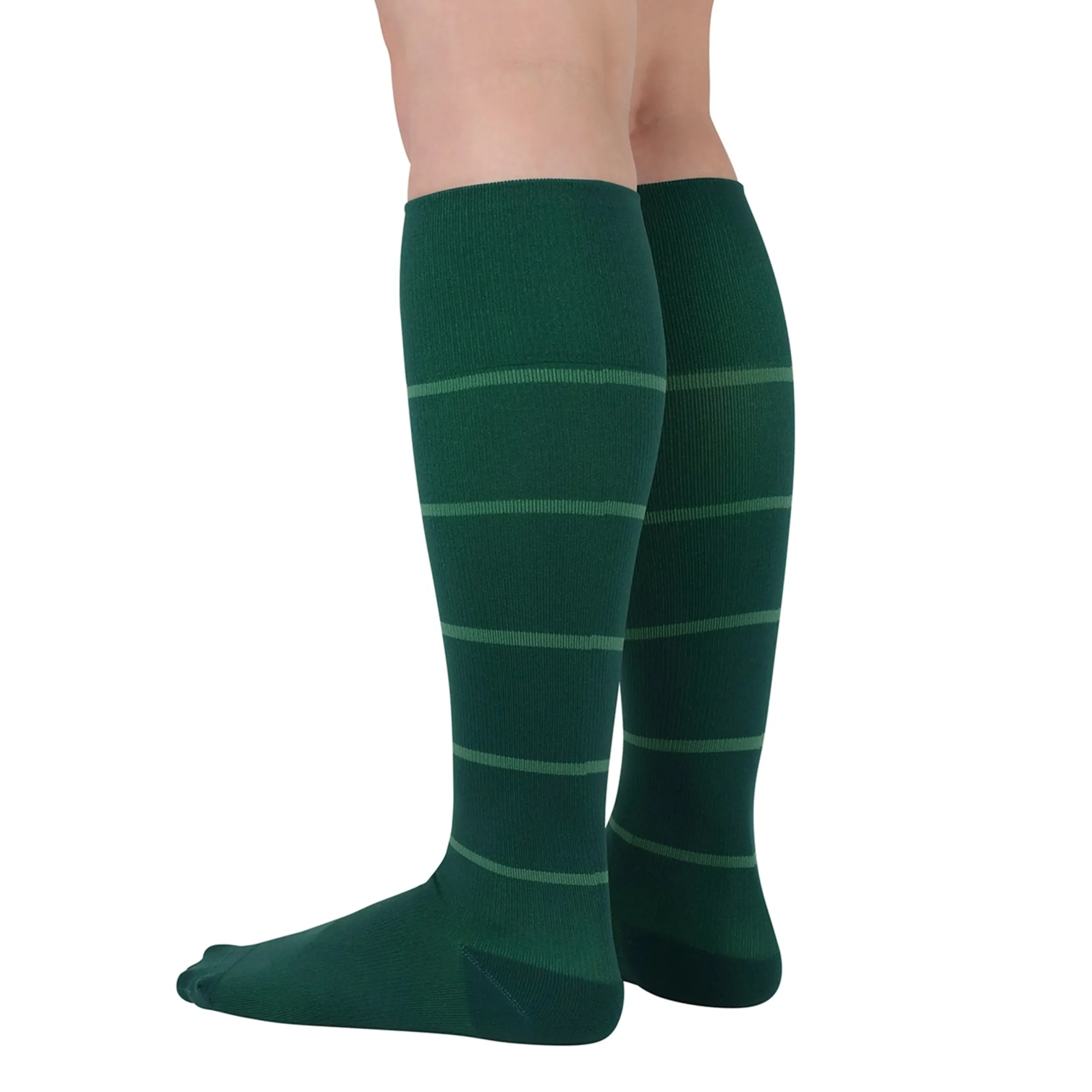 Rejuva® Broad Stripe Knee High, 15-20 mmHg
