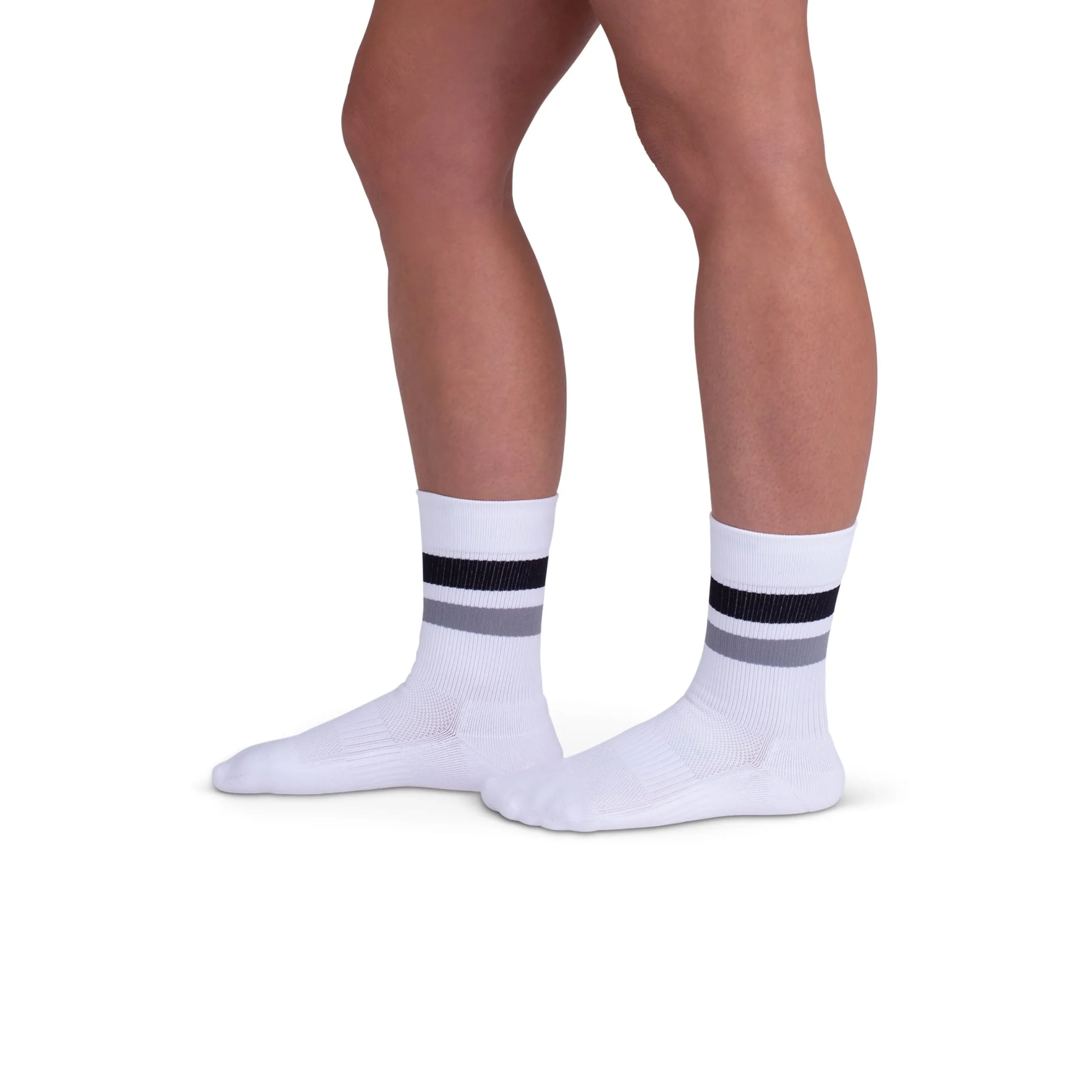 Rejuva® Retro Stripe Crew Compression Sock