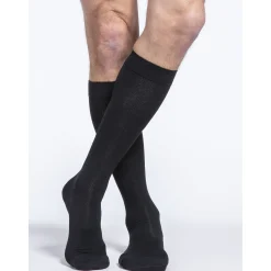 Sigvaris Cotton Men's Knee High 20-30 mmHg w/ Silicone Band Grip Top