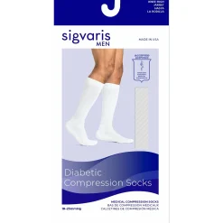 Sigvaris Diabetic Compression Socks Men's Knee High 18-25 mmHg