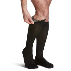 Sigvaris Microfiber Men's Knee High 20-30 mmHg w/ Silicone Beaded Grip-Top
