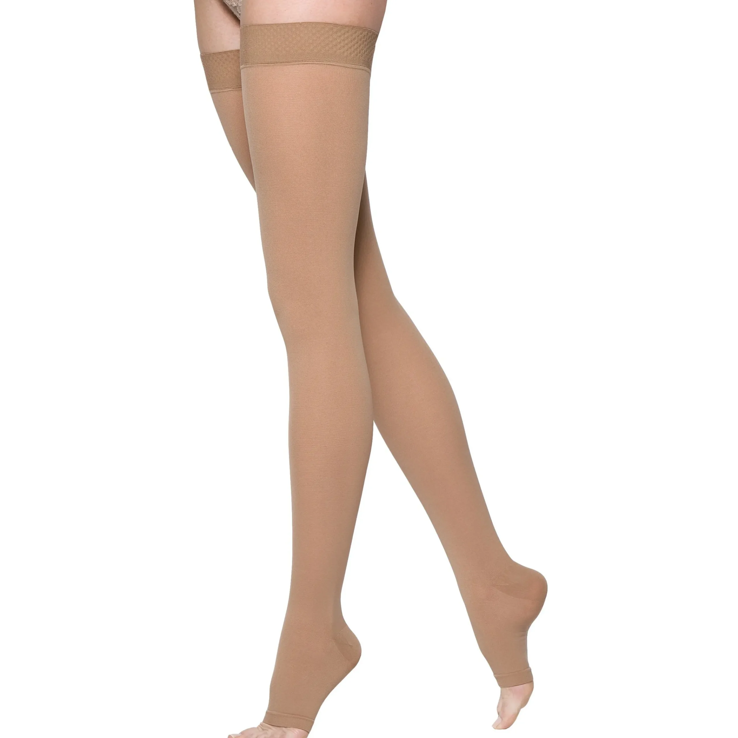 Sigvaris Opaque Thigh High 20-30 mmHg, Open Toe