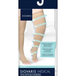 Sigvaris Secure Thigh High 40-50 mmHg, Open Toe