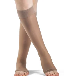 Sigvaris Sheer Fashion Women's Knee High 15-20 mmHg, Open Toe