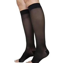 Sigvaris Sheer Women's Knee High 15-20 mmHg, Open Toe