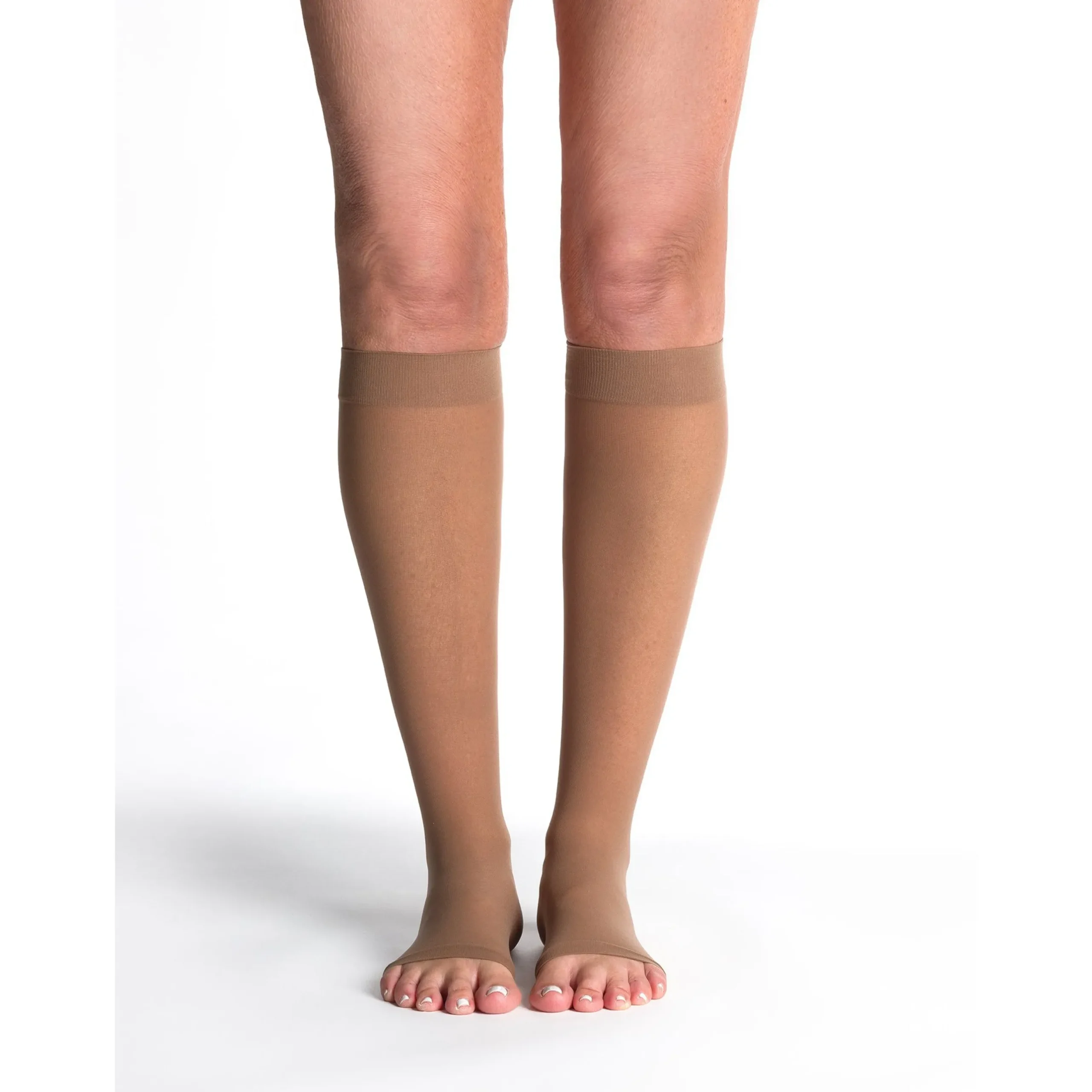 Sigvaris Sheer Women's Knee High 15-20 mmHg, Open Toe