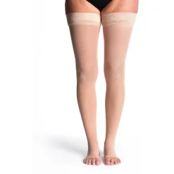 Sigvaris Sheer Women's Thigh High 20-30 mmHg, Open Toe