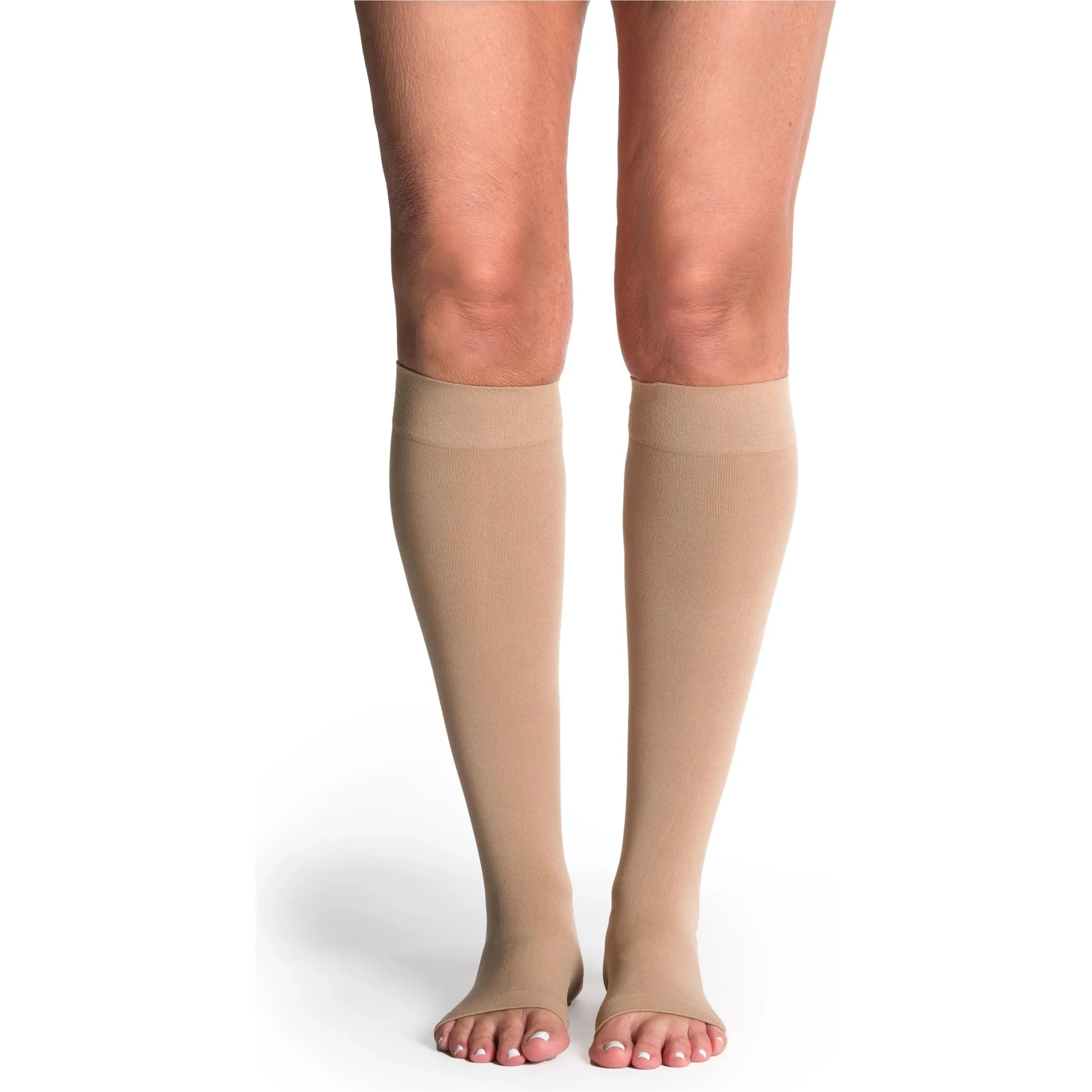 Sigvaris Soft Opaque Women's Knee High 15-20 mmHg, Open Toe