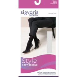 Sigvaris Soft Opaque Women's Knee High 20-30 mmHg, Open Toe