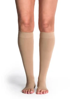 Sigvaris Soft Opaque Women's Knee High 30-40 mmHg, Open Toe