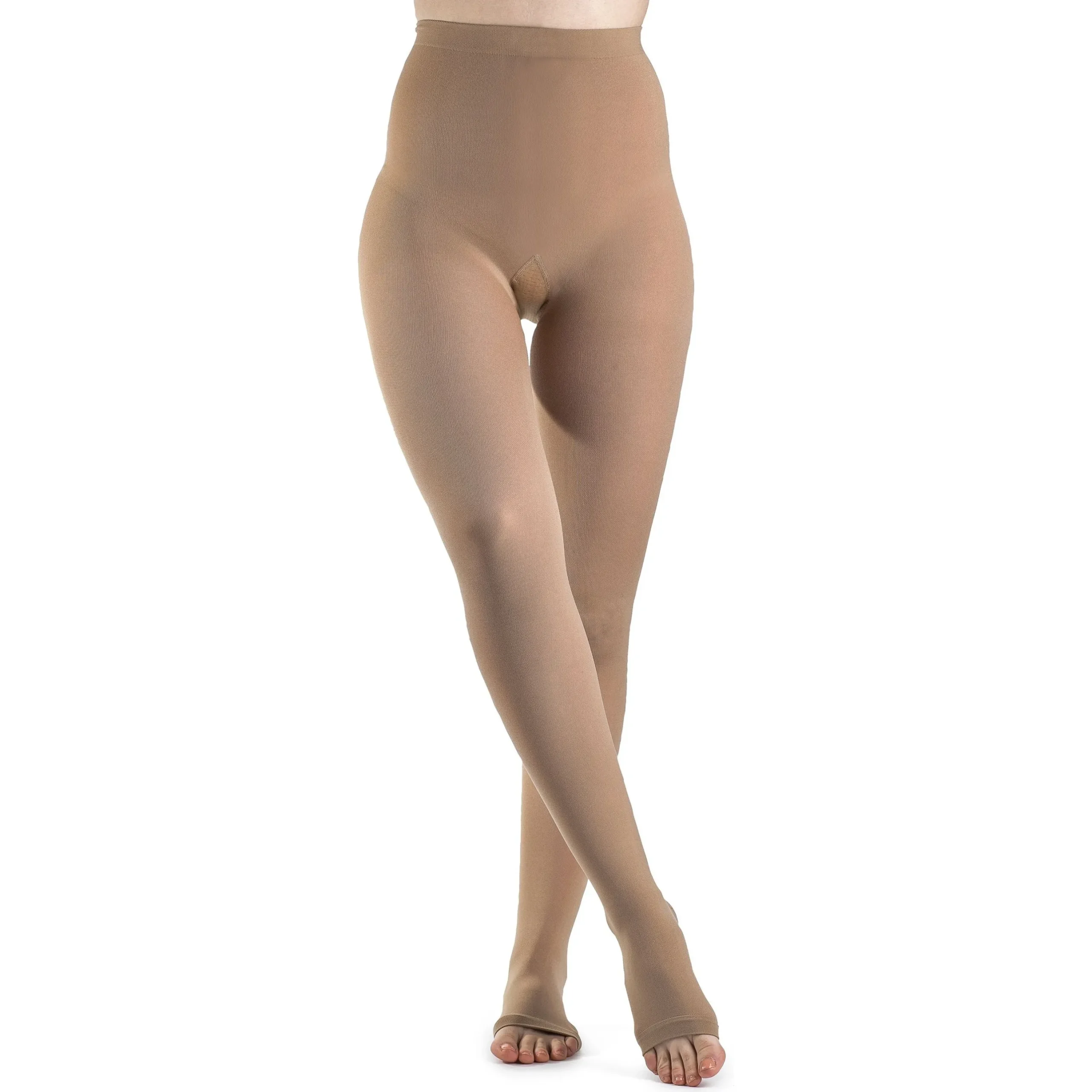 Sigvaris Soft Opaque Women's Pantyhose 15-20 mmHg, Open Toe
