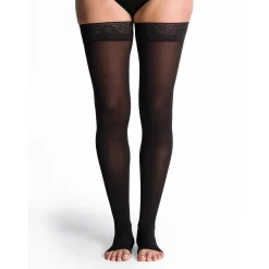Sigvaris Soft Opaque Women's Thigh High 20-30 mmHg, Open Toe