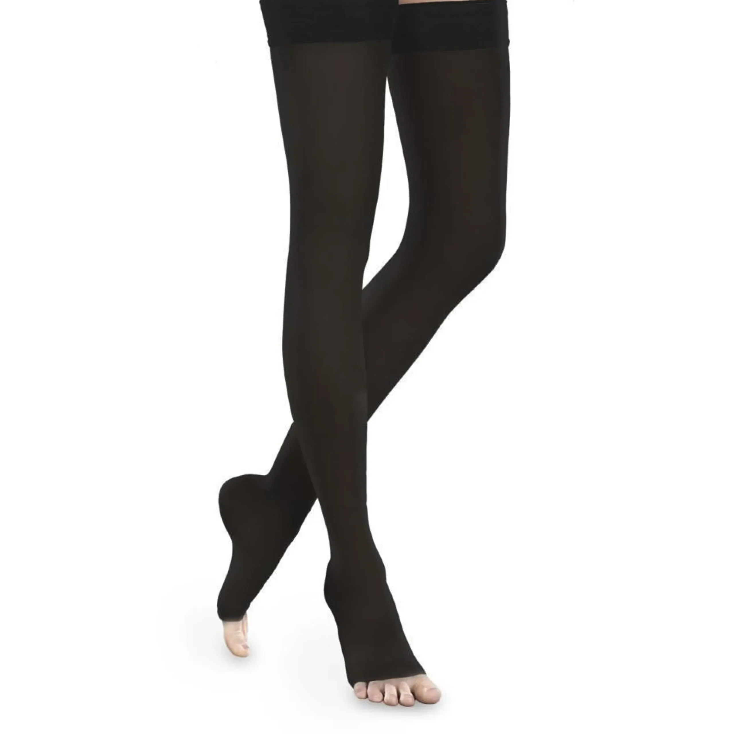 Therafirm® Sheer Ease Women's Thigh High 15-20 mmHg, Open Toe