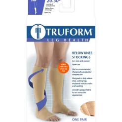 TRUFORM® Knee High 20-30 mmHg w/Silicone Dot, Open Toe
