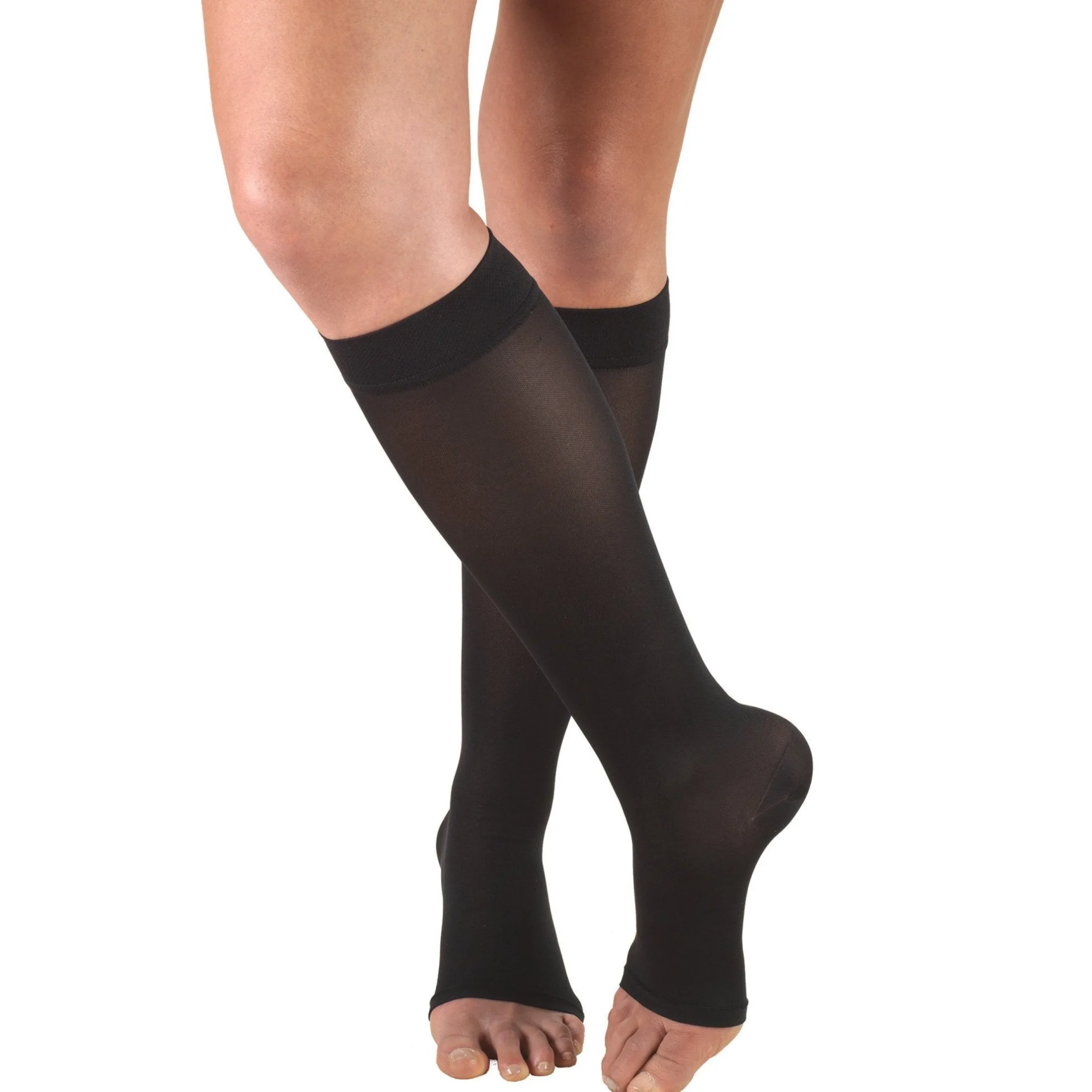 TRUFORM® Ladies Opaque Knee High 20-30 mmHg, Open Toe