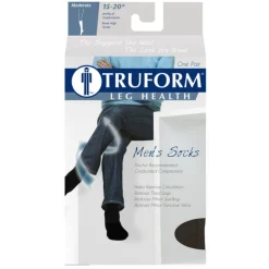 TRUFORM® Men's Cushion Foot Knee High 15-20 mmHg