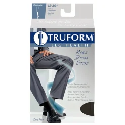 TRUFORM® Men's Dress Knee High 15-20 mmHg
