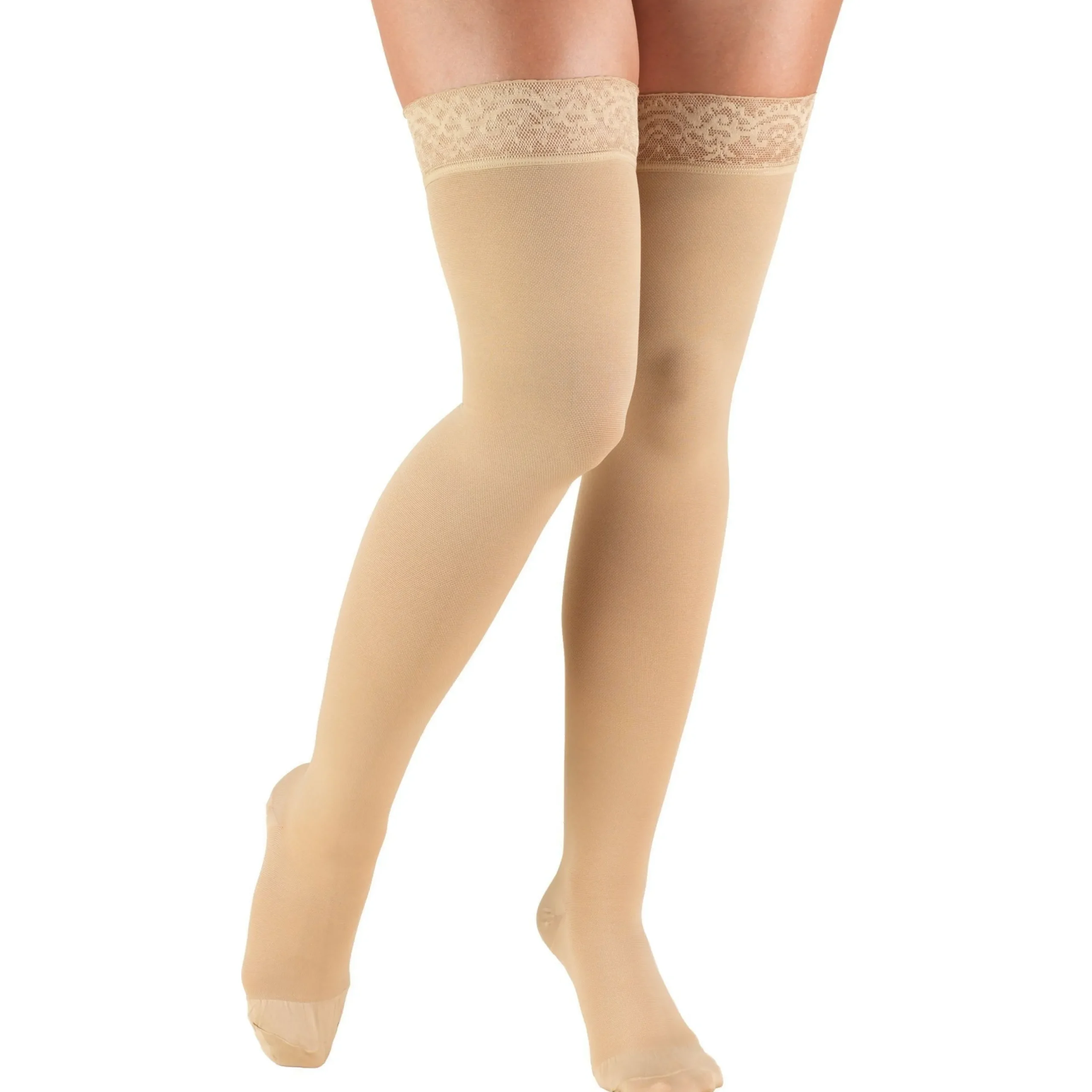 TRUFORM® Thigh High 20-30 mmHg w/ Silicone Lace Top