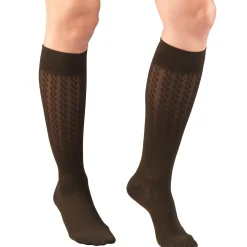 TRUFORM® Women's Trouser Knee High 15-20 mmHg, Cable Pattern