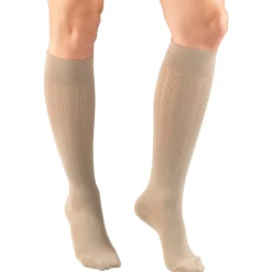 TRUFORM® Women's Trouser Knee High 15-20 mmHg, Cable Pattern